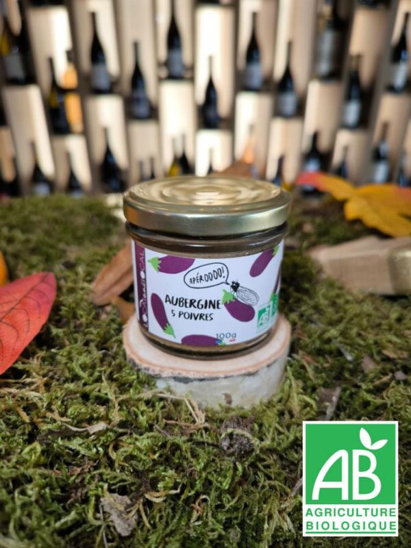 Local en Bocal - Tartinade végétale Bio "Aubergine - 5 poivres" (100g)