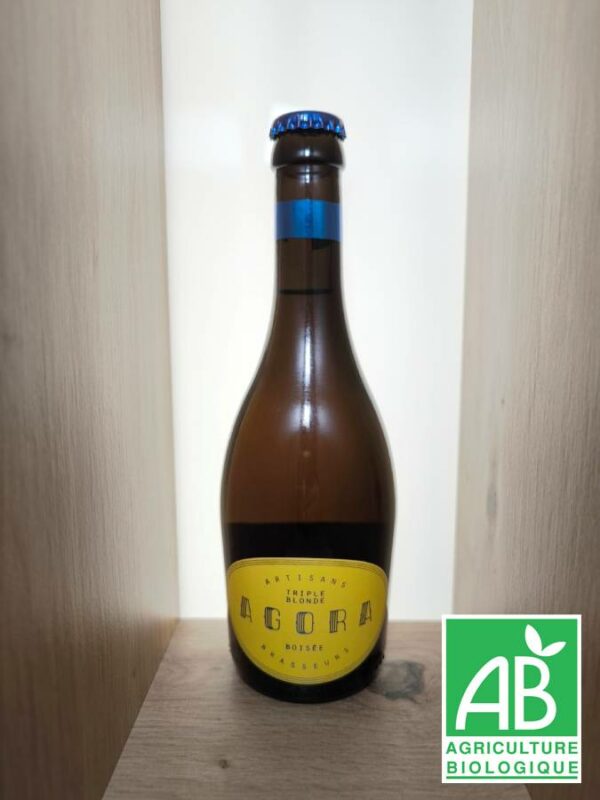 Agora Artisans Brasseurs - Agora - Bière Triple Blonde Boisée (33cL) – Image 2